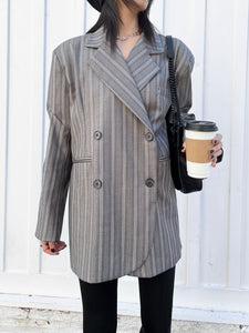 Fayette Blazer Grey Stripe