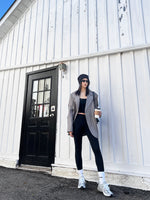 Load image into Gallery viewer, Fayette Blazer Grey Stripe
