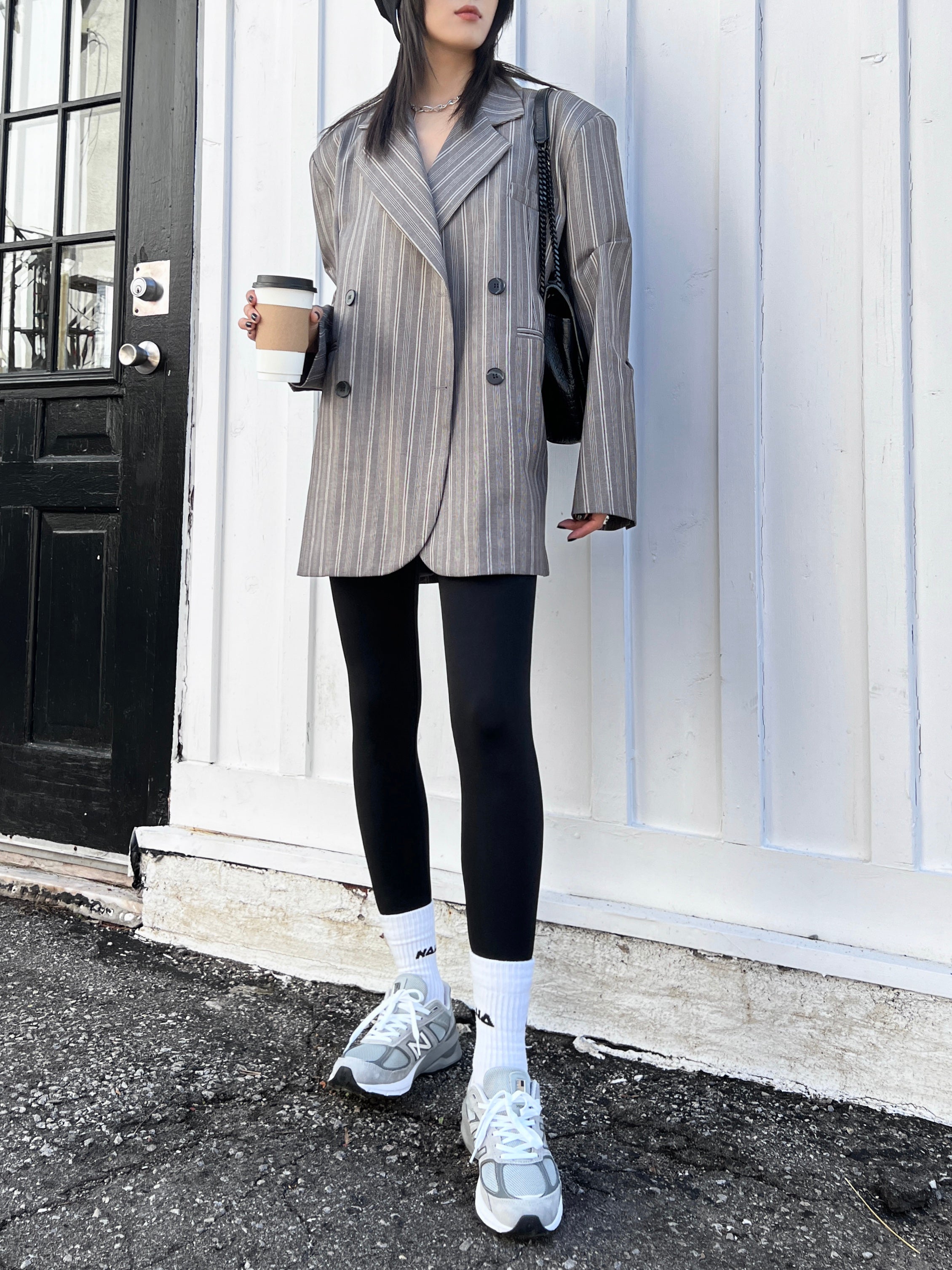 Fayette Blazer Grey Stripe